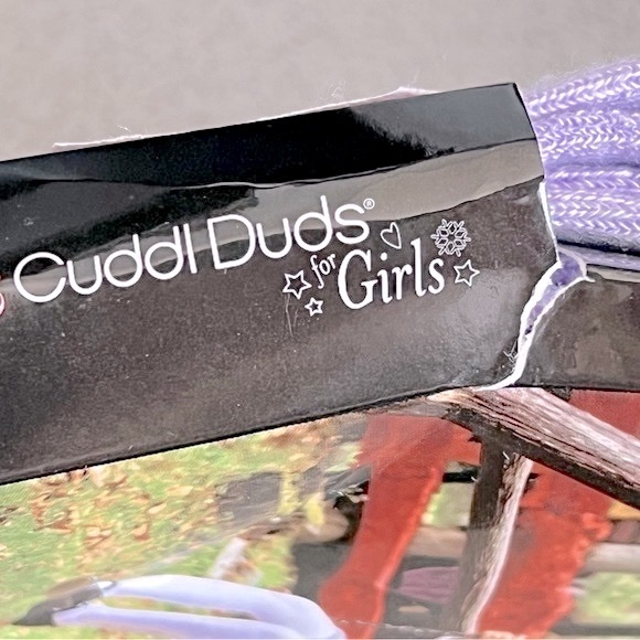 NWT Cuddl Duds Young Girls Lavender Purple Ribbed Sweater Tights, Small/Medium - Picture 8 of 12